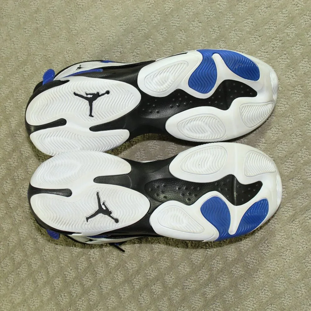 IOB Jordan Max Aura 4 Men's Size 13 White Black Hyper Royal High Top Bas…